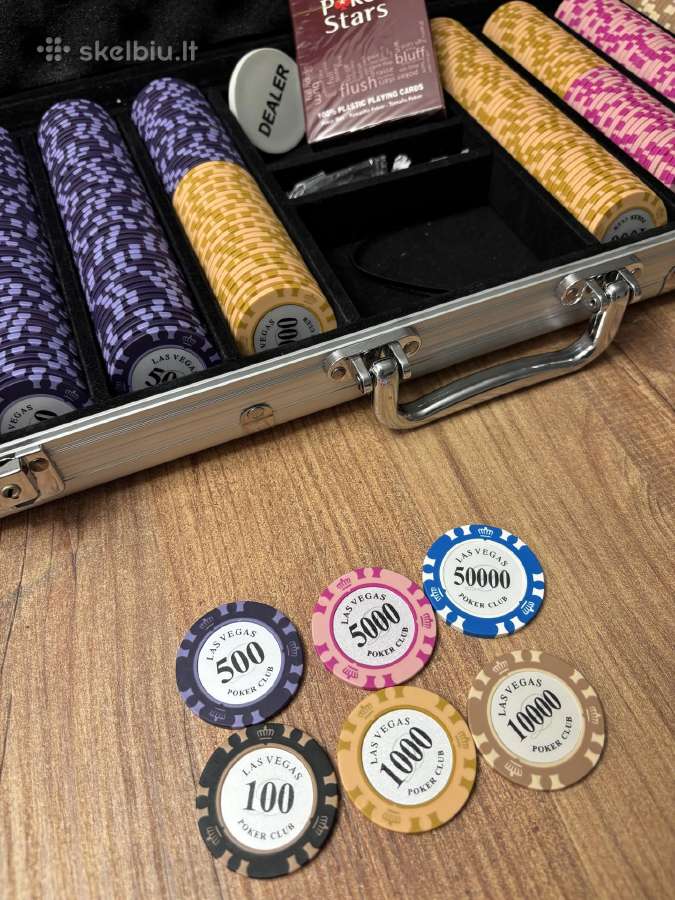 Pokerio žetonų 300vnt ir 500vnt rinkiniai - nuotraukos Nr. 10