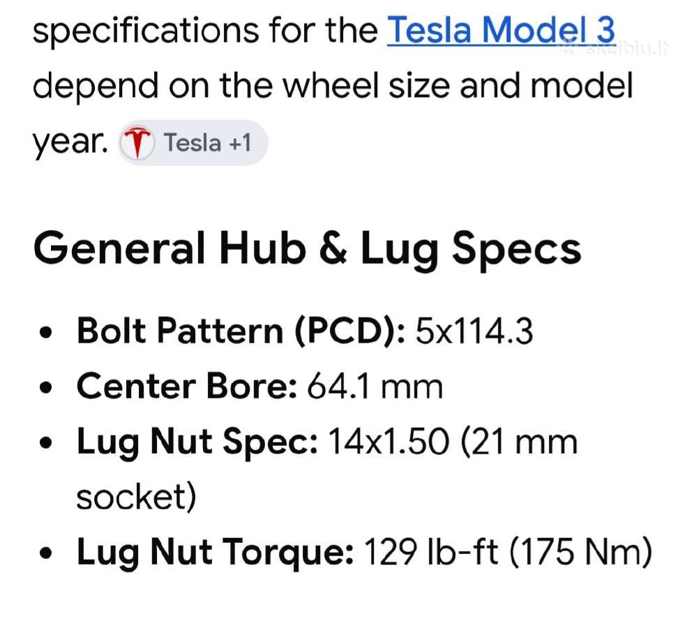 Tesla model 3 ratlankiai r18 245/45 - nuotraukos Nr. 5