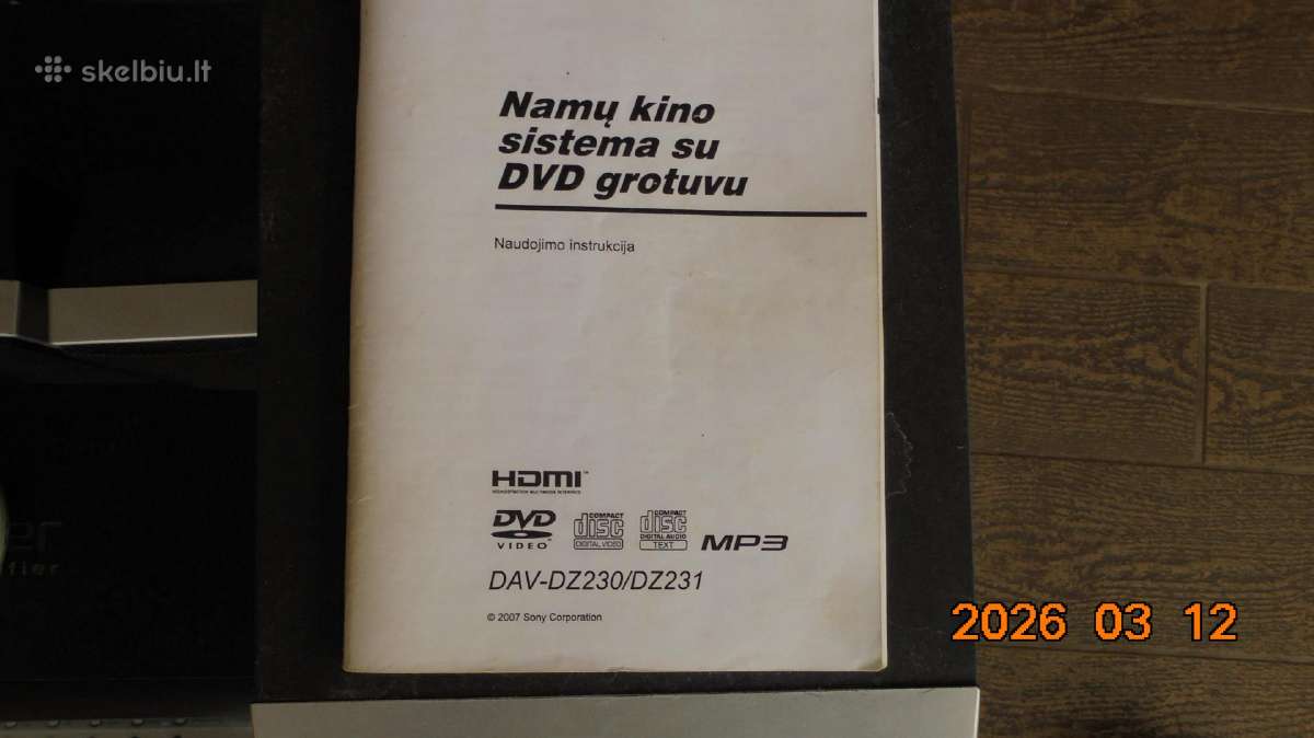 Dvd grotuvas Sony Dav-dz230 - nuotraukos Nr. 3