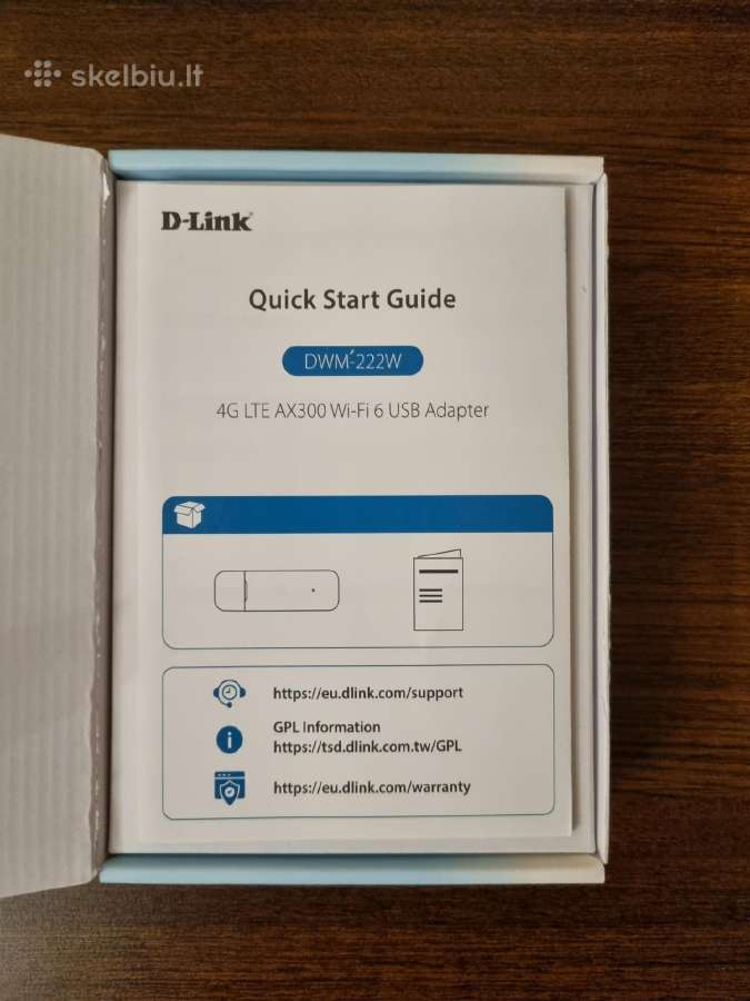 Dwm-222w 4G Lte Maršrutizatorius Wi-fi 6 usb adapt - nuotraukos Nr. 2
