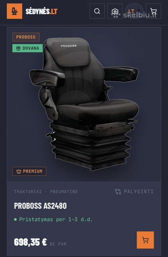 Traktorių sėdynės Grammer, Proboss - nuotraukos Nr. 5
