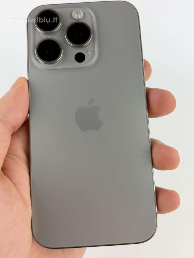 iPhone 15 Pro 256 Natural Titanium 10/10 - nuotraukos Nr. 2