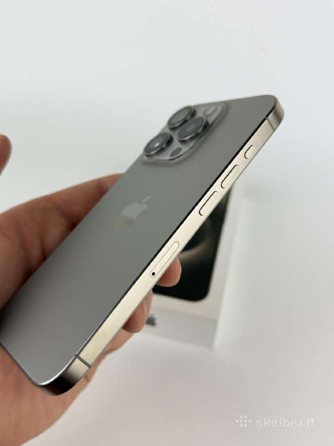 iPhone 15 Pro 256 Natural Titanium 10/10 - nuotraukos Nr. 5