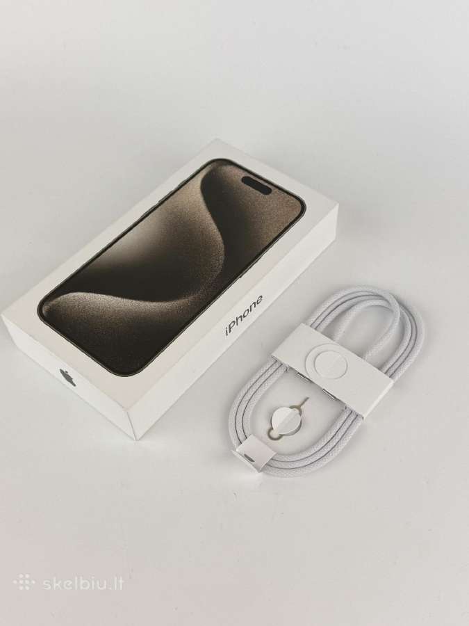 iPhone 15 Pro 256 Natural Titanium 10/10 - nuotraukos Nr. 13