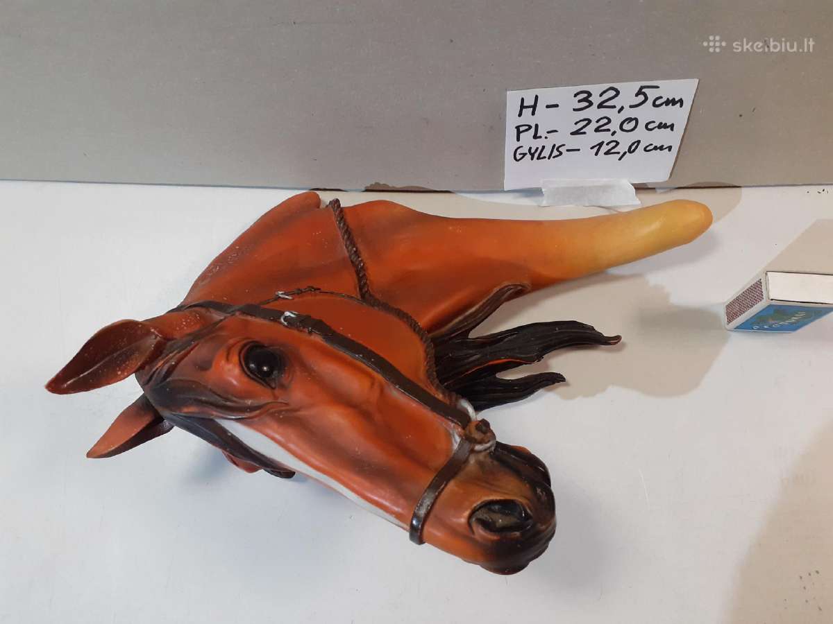 Arklio galvos sienos skulptūra Aukštis 32cm. - nuotraukos Nr. 6