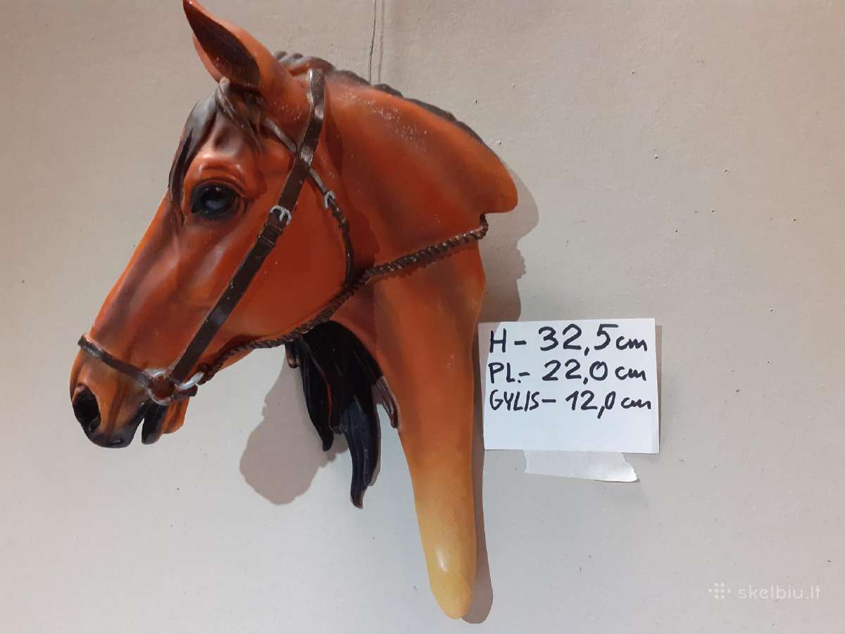 Arklio galvos sienos skulptūra Aukštis 32cm. - nuotraukos Nr. 3
