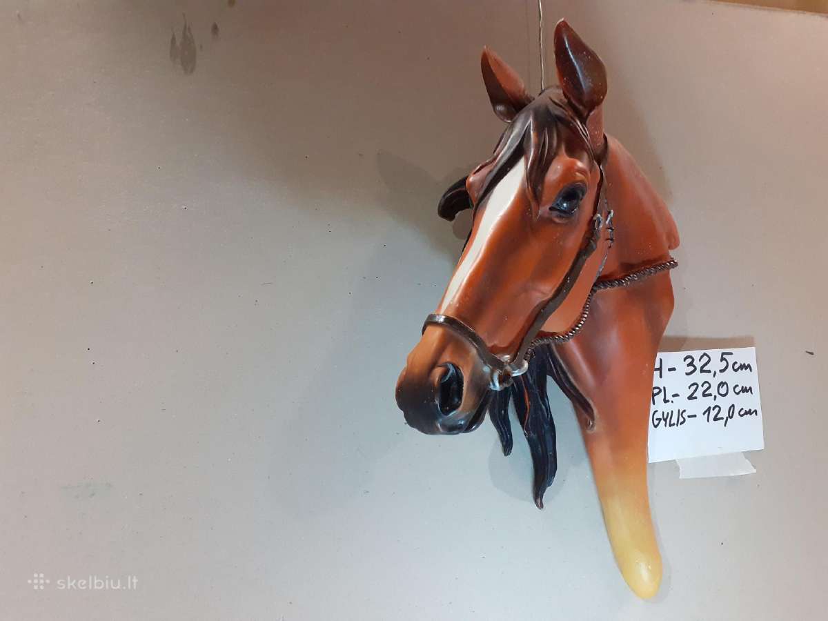 Arklio galvos sienos skulptūra Aukštis 32cm. - nuotraukos Nr. 4