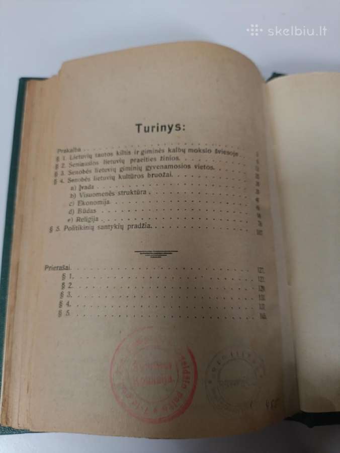 P.klimo Lietuvių senobės bruožai 1919 - nuotraukos Nr. 2