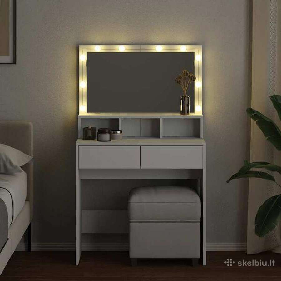 Kosmetinis staliukas su LED vidaxl(848185) - nuotraukos Nr. 2