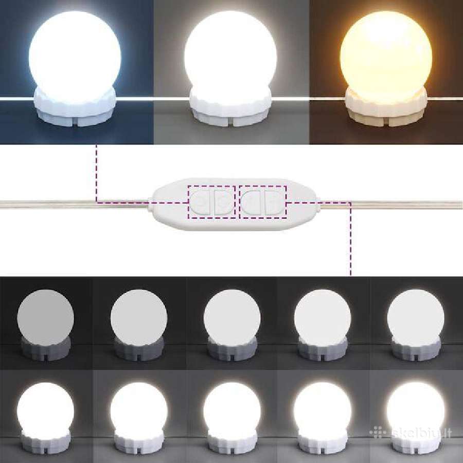 Kosmetinis staliukas su LED vidaxl(848185) - nuotraukos Nr. 4