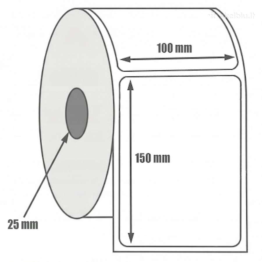 Terminio spausdintuvo etiketės 100x150mm, 500vnt. - nuotraukos Nr. 2