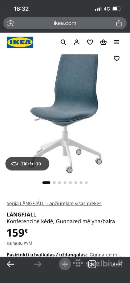 Biuro kėdė reguliuojamo aukščio - nuotraukos Nr. 4