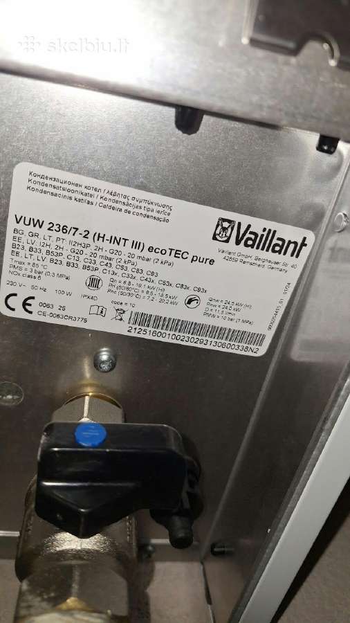 Katilas dujinis Vaillant ecotec Pure Vuw236/7-2 - nuotraukos Nr. 5
