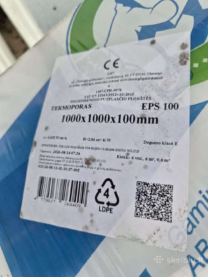 Polistireninis putplastis Eps100/100 - nuotraukos Nr. 2