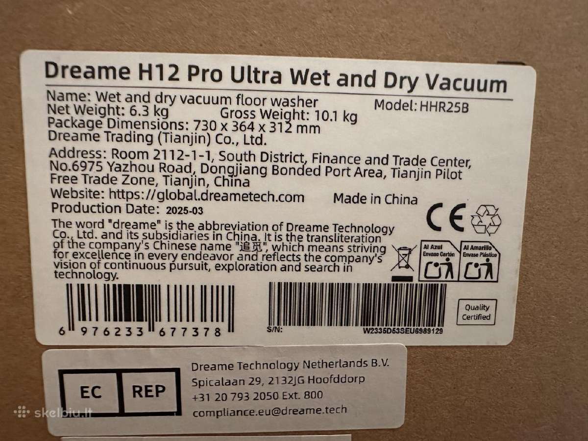 Dreame H12 Pro Ultra Hhr25b plaunantis siurblys - nuotraukos Nr. 3