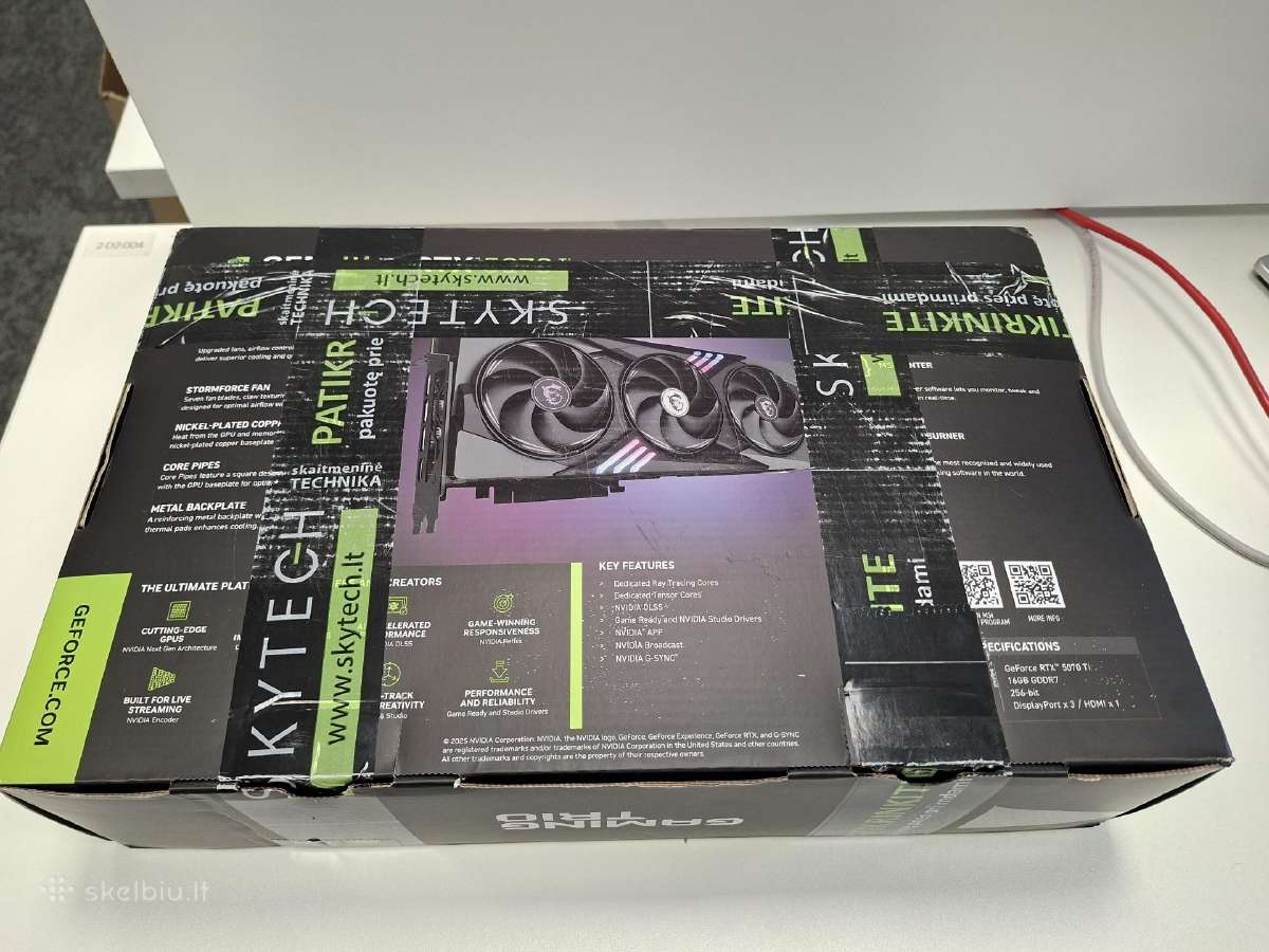 Vaizdo plokščių dėžutės rx7700xt 7600xt Rtx 5070ti - nuotraukos Nr. 16