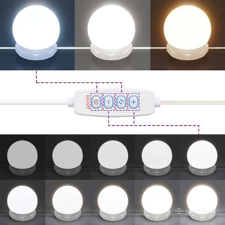 Kosmetinis staliukas su LED vidaxl(808801) - nuotraukos Nr. 4