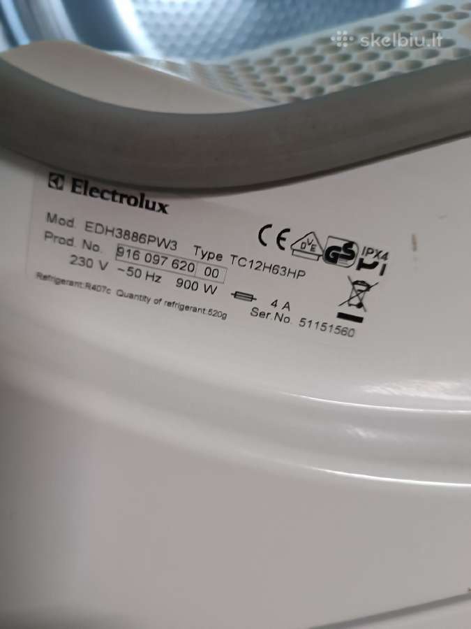 Džiovyklė Electrolux - nuotraukos Nr. 6