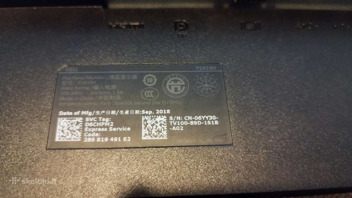 Dell P2419h monitorius 23,8" - nuotraukos Nr. 7