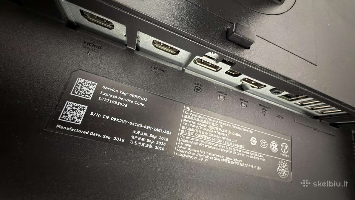 Dell Ultrasharp U2515h 1440p 60hz - nuotraukos Nr. 2