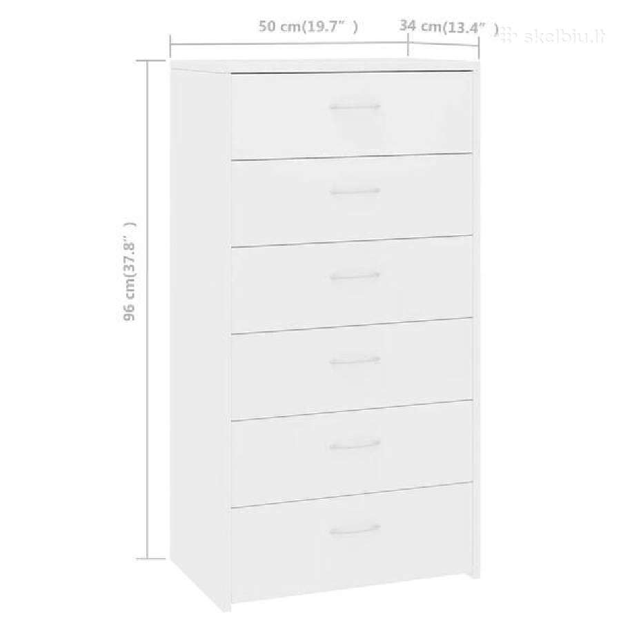 Šoninė spintelė su 6 stalčiais vidaxl(800666) - nuotraukos Nr. 5