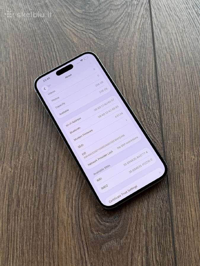 Apple iPhone 14 Pro Max 256gb Deep Purple BH:100% - nuotraukos Nr. 6