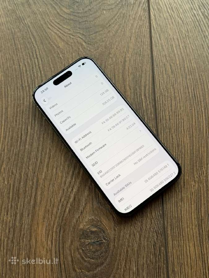Apple iPhone 15 Pro 128gb Black Titanium - nuotraukos Nr. 7