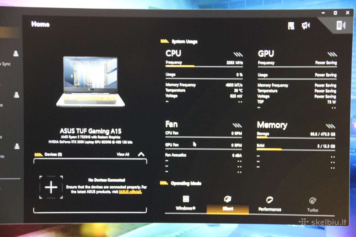 Asus Tuf Gaming 2024 m. R5 7535hs ddr5 16gb Rtx - nuotraukos Nr. 12