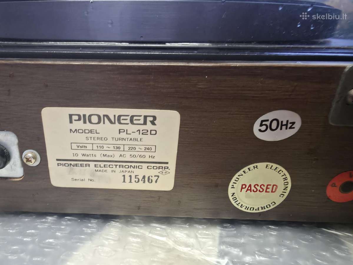 Pioneer pl12d patefonas - nuotraukos Nr. 3