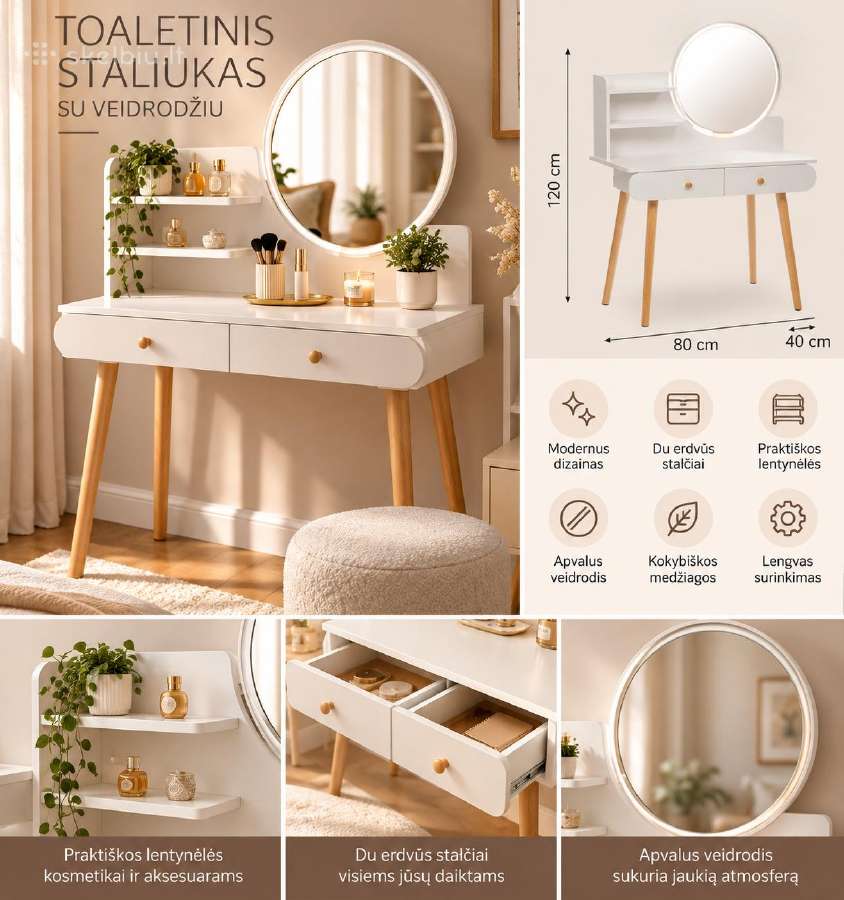 Kosmetinis staliukas - nuotraukos Nr. 2