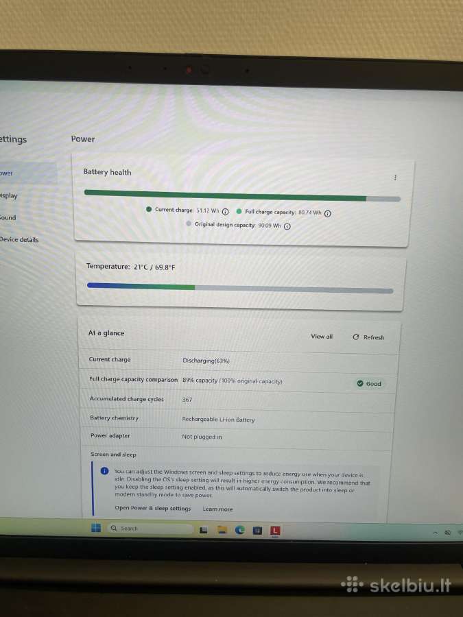 Lenovo Thinkpad P1 Gen6 i9-13900h 1tb SSD 32gb RAM - nuotraukos Nr. 6