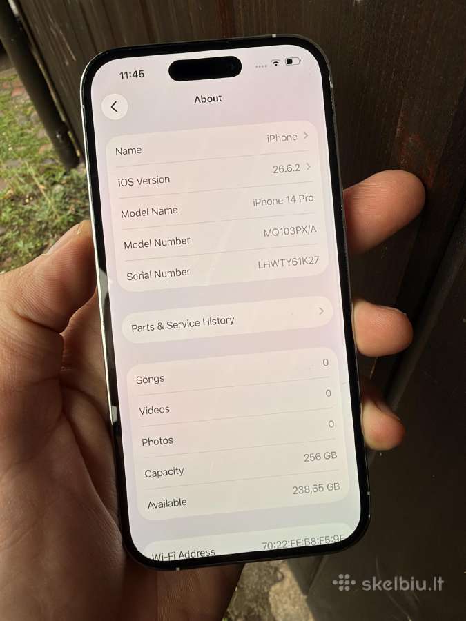 iPhone 14pro 256gb Nauja Baterija - nuotraukos Nr. 6