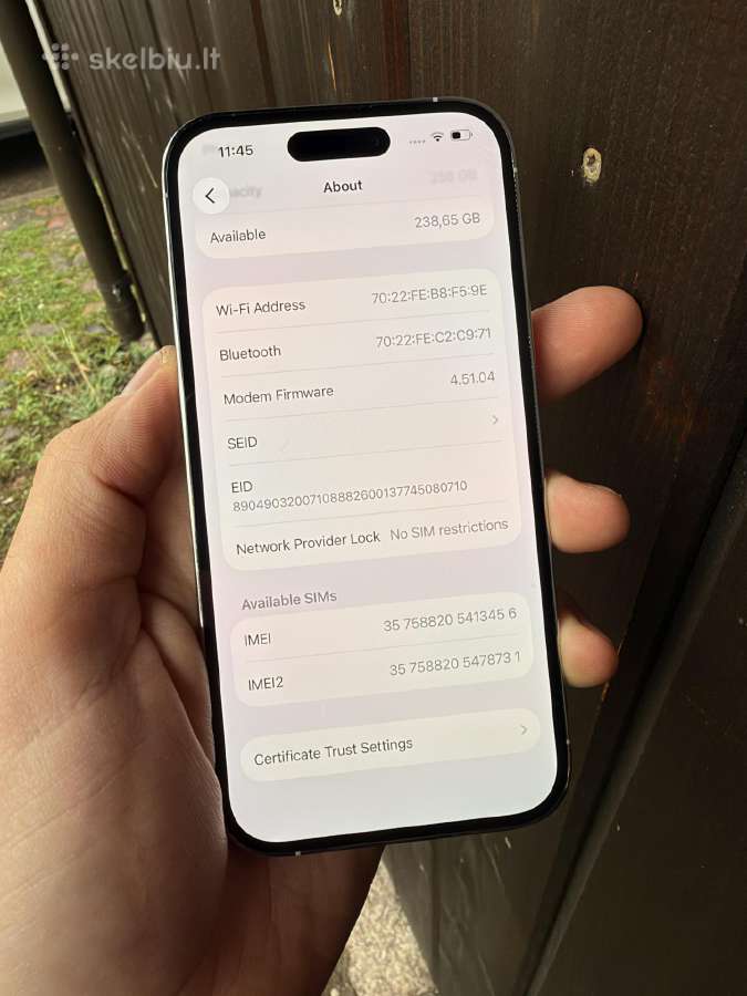 iPhone 14pro 256gb Nauja Baterija - nuotraukos Nr. 7