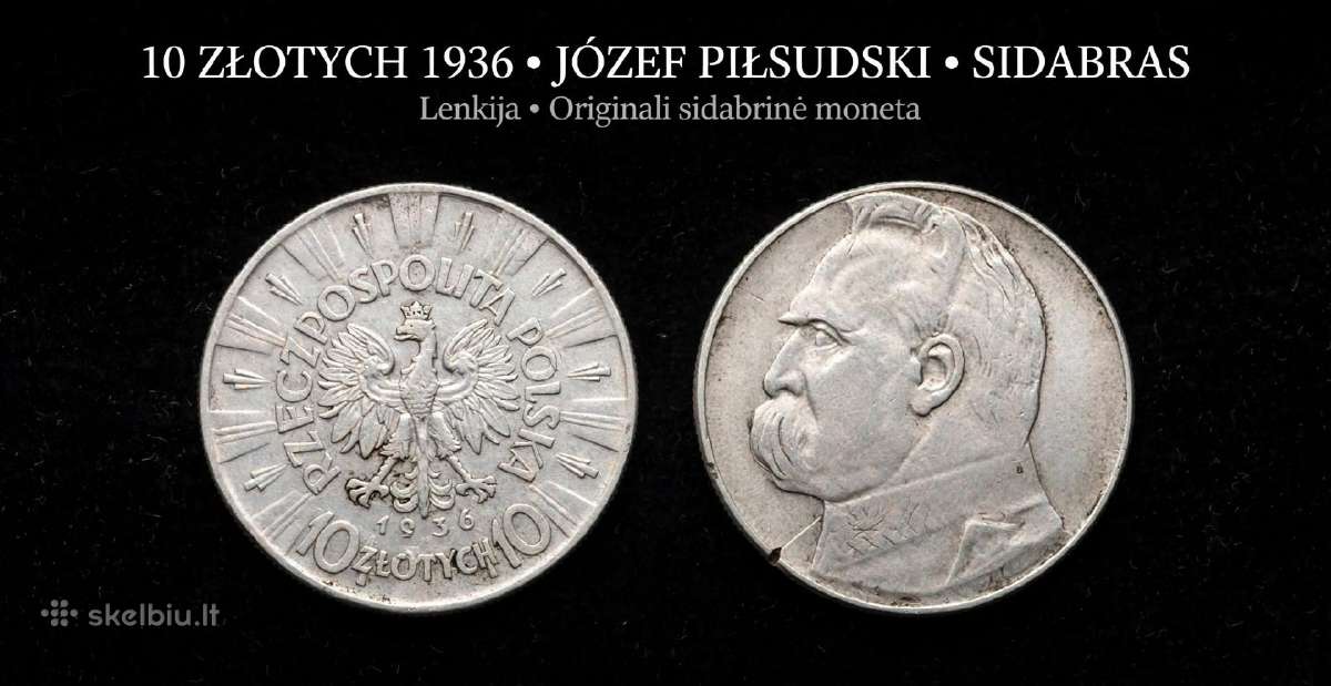Lenkija 10 Zlotych 1936 m. - II Respublika - nuotraukos Nr. 3