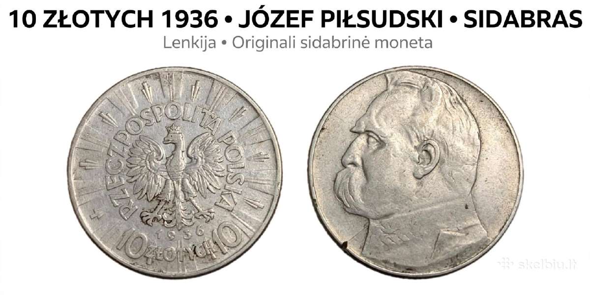 Lenkija 10 Zlotych 1936 m. - II Respublika - nuotraukos Nr. 7