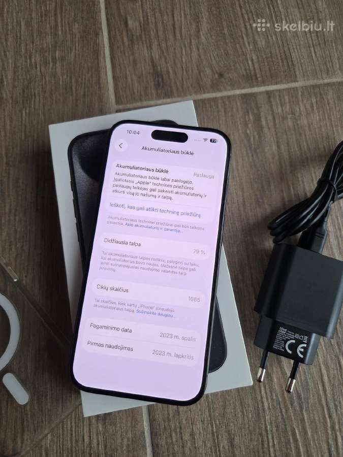 iPhone 15 Pro 128gb, pilna komplektacija - nuotraukos Nr. 4
