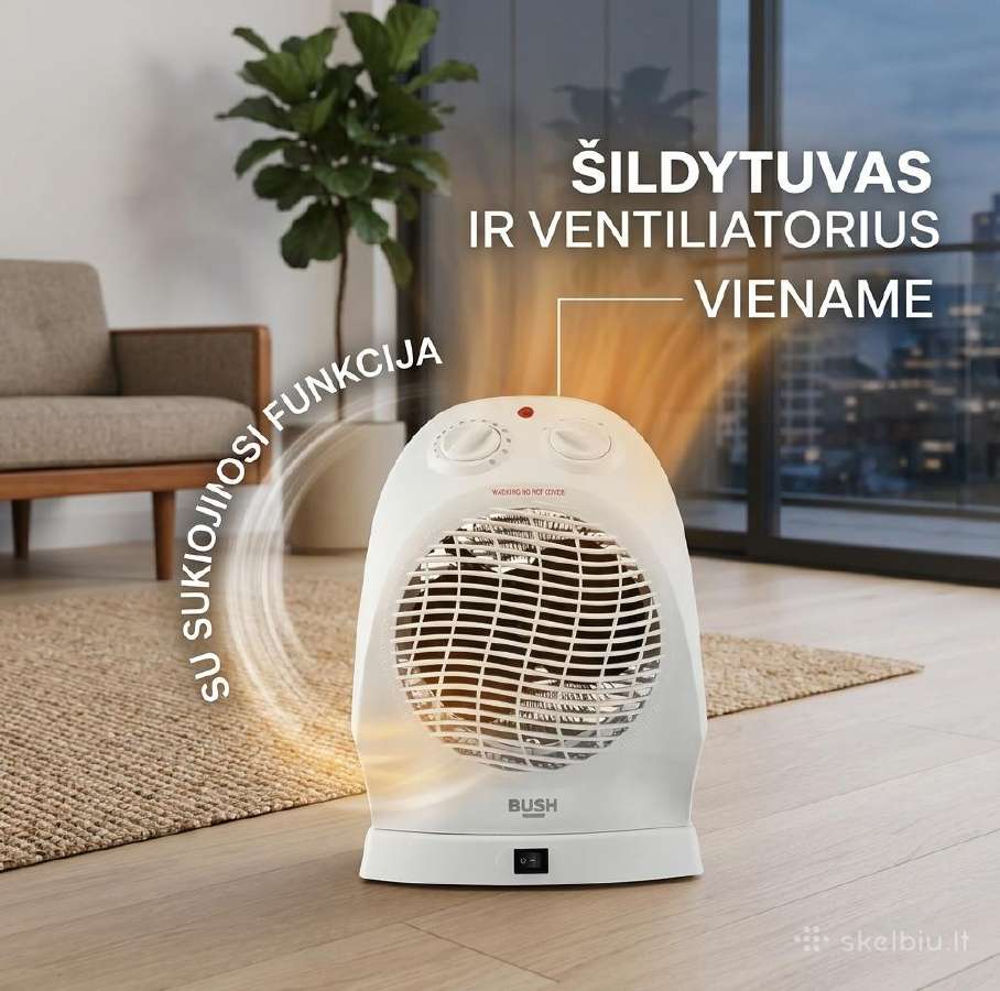Šildytuvas - ventiliatorius elektrinis keraminis - nuotraukos Nr. 2