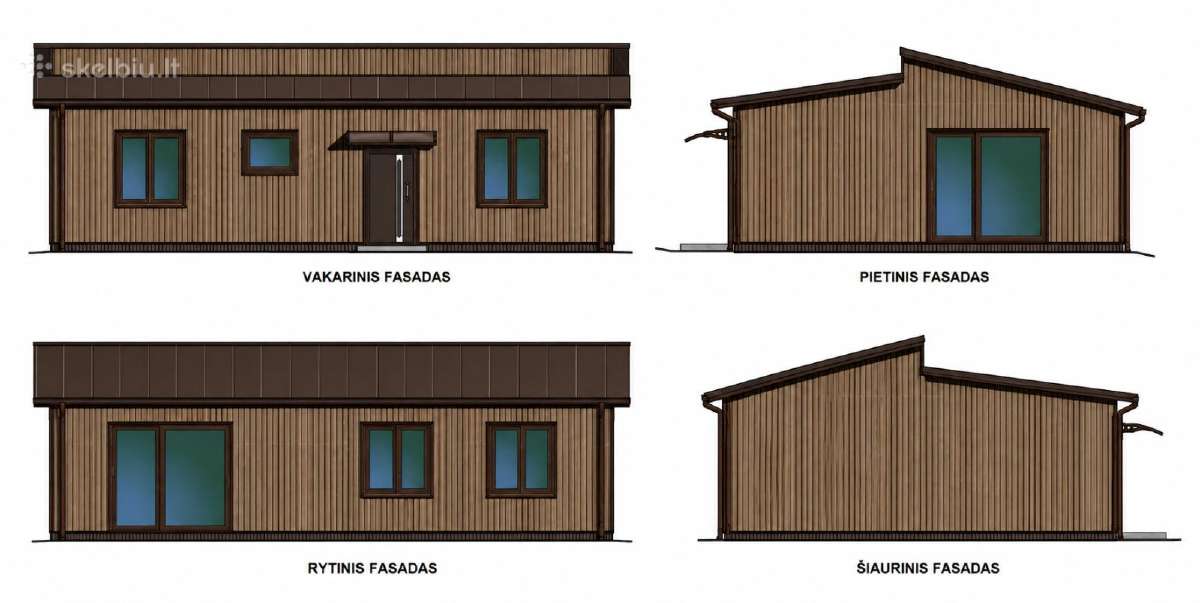Naujai statomas namas prie Dovinės – 79,72 m² - nuotraukos Nr. 2
