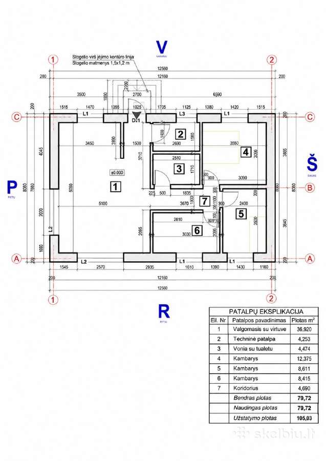 Naujai statomas namas prie Dovinės – 79,72 m² - nuotraukos Nr. 11