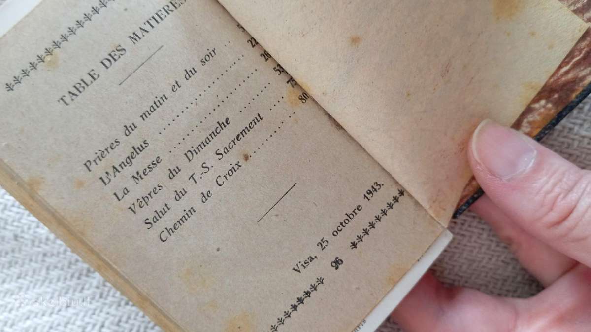 Didelis antikvarinių prancūziškų atvirukų ir malda - nuotraukos Nr. 4