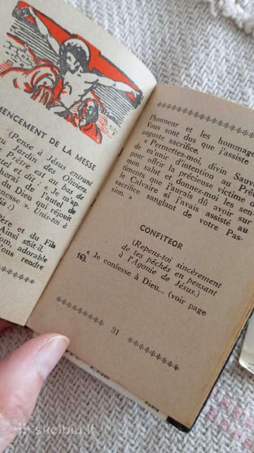 Didelis antikvarinių prancūziškų atvirukų ir malda - nuotraukos Nr. 5