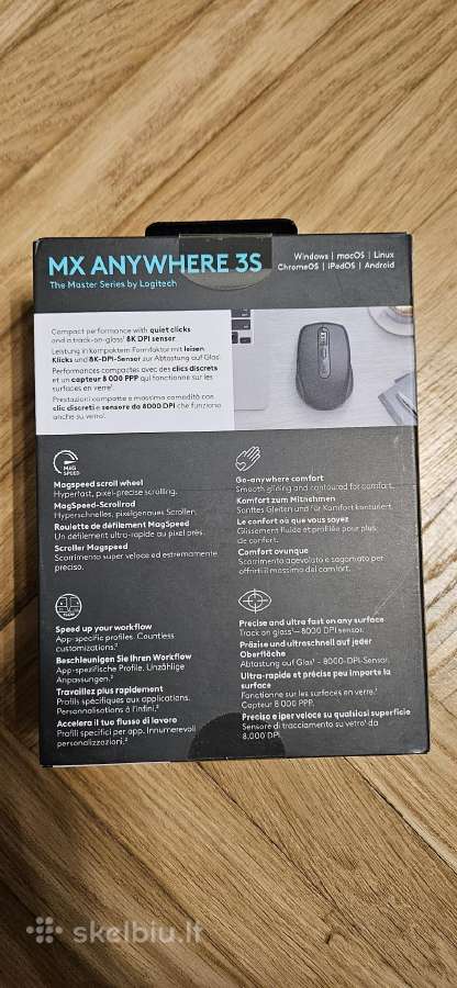 Logitech Mx Anywhere 3s 910-006929 pelė juoda - nuotraukos Nr. 6