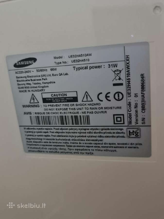 Televizorius Samsung Ue32h4510aw - nuotraukos Nr. 2