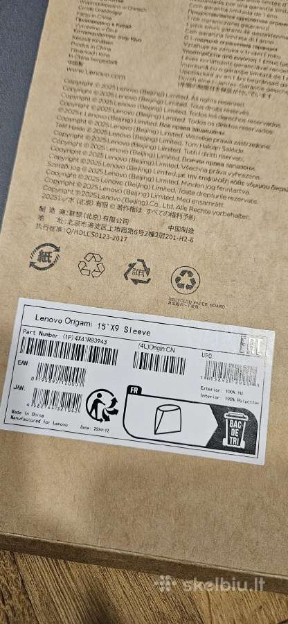 Dėklas Lenovo Origami X9 iki 15 colių, pilkas - nuotraukos Nr. 3