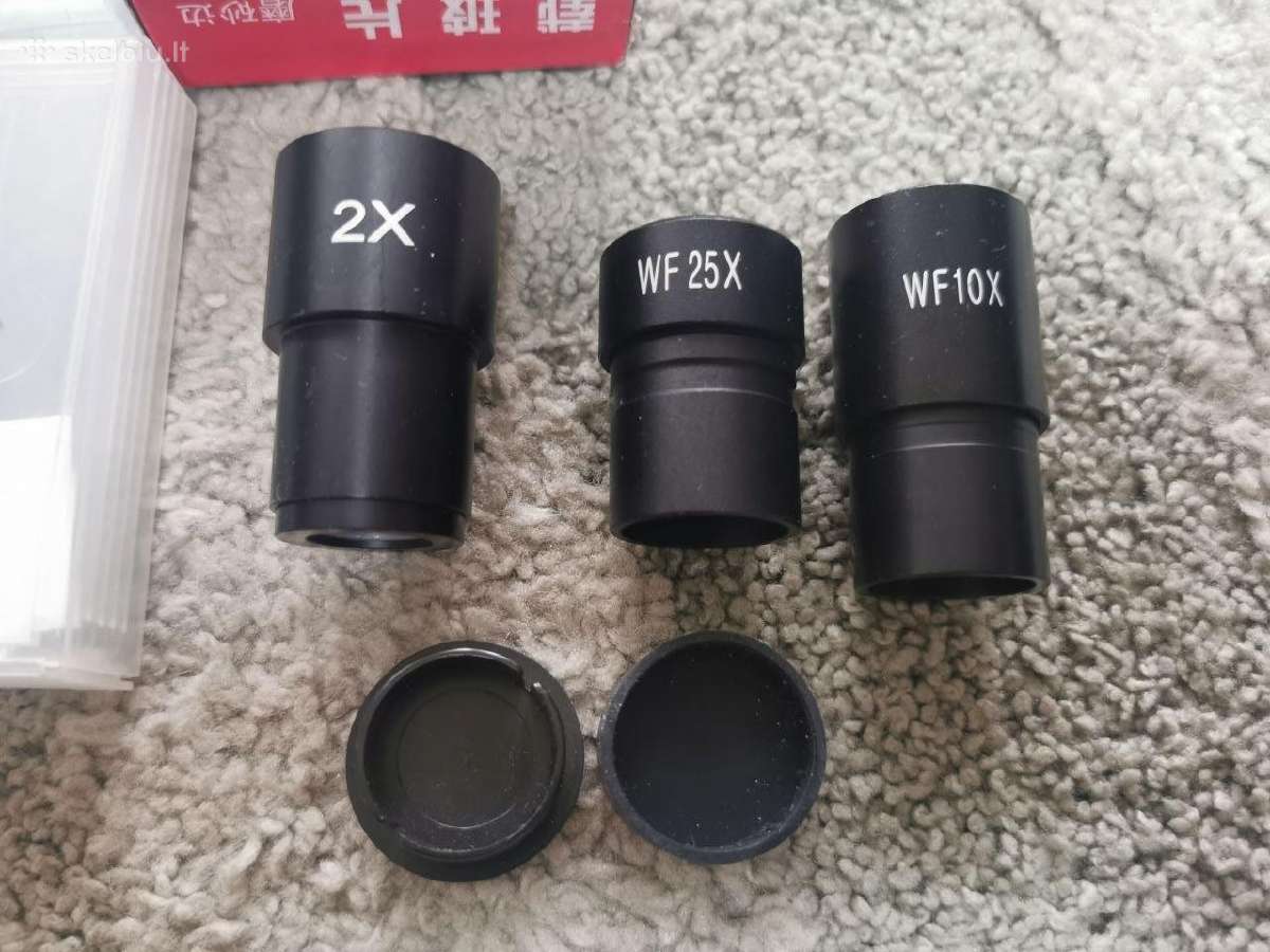 Biological Microscope x4 x10 x40 + Camera + egzemp - nuotraukos Nr. 13