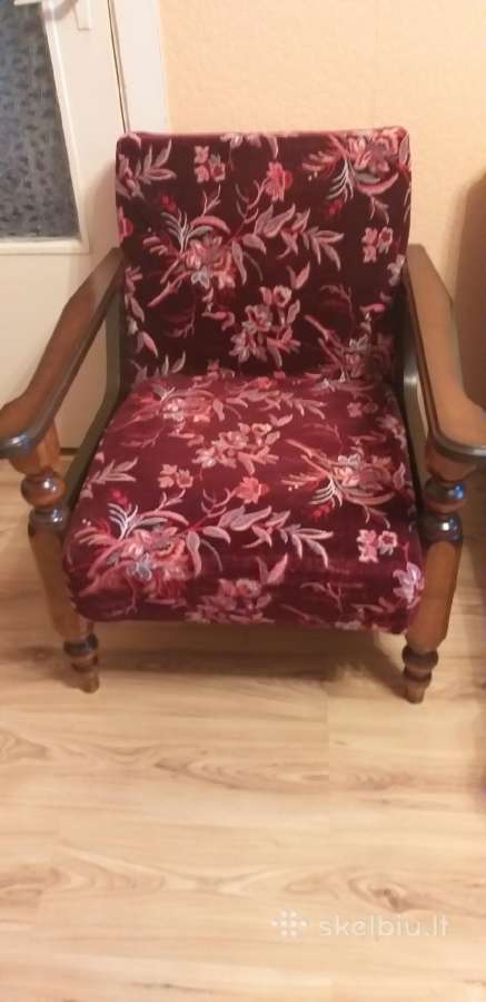 Antikvariniai baldai sofa lova ir foteliai - nuotraukos Nr. 2