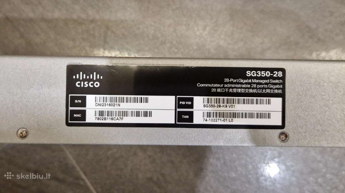 Cisco Sg350-28-k9 28-port Switch - nuotraukos Nr. 4