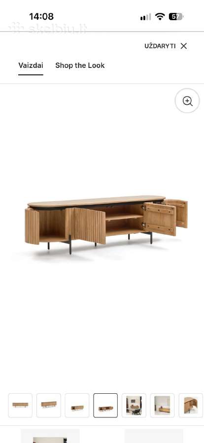 TV spintelė Kave Home Licia, 200 cm - nuotraukos Nr. 9