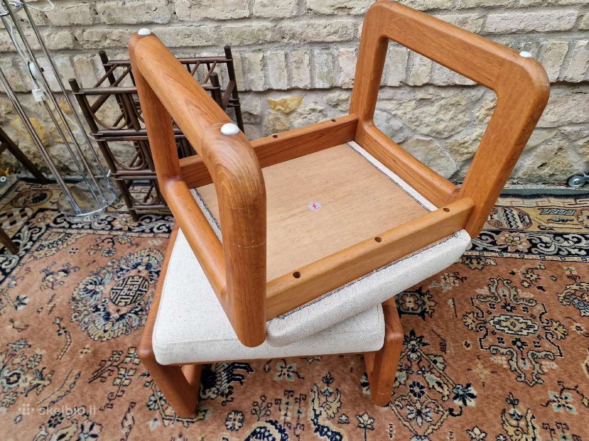 Vintažiniao mid century tikmedžio pufai - nuotraukos Nr. 13
