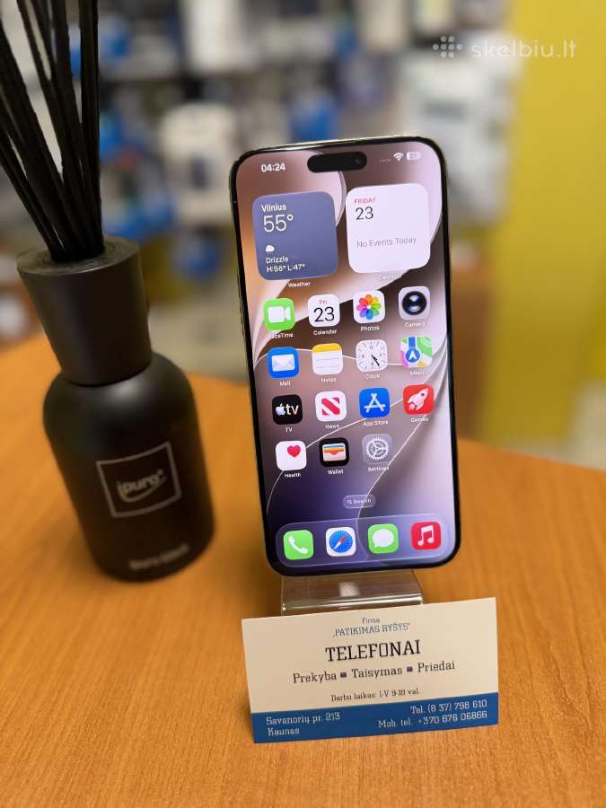 iPhone 15promax 512gb Nautural Titan Su Garantija - nuotraukos Nr. 2